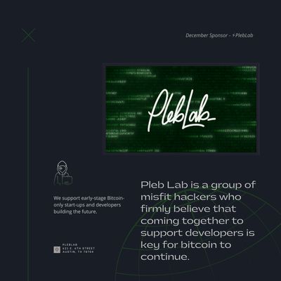 December Sponsor - ⚡️PlebLab